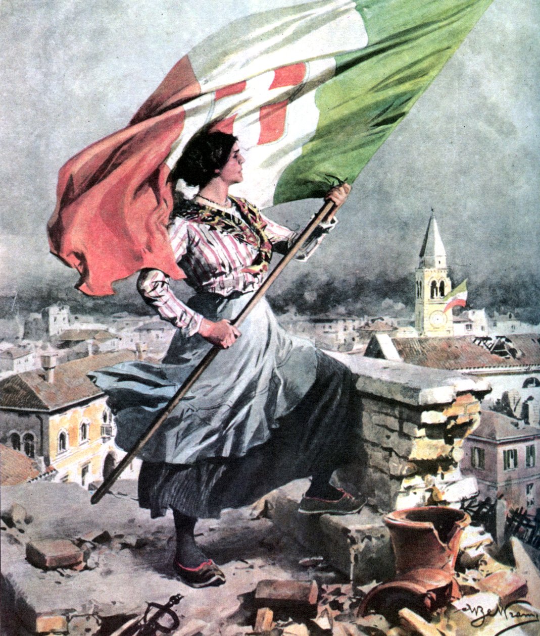 Eerste Wereldoorlog 1915 1918 Italië-Vittorio Veneto door Achille Beltrame