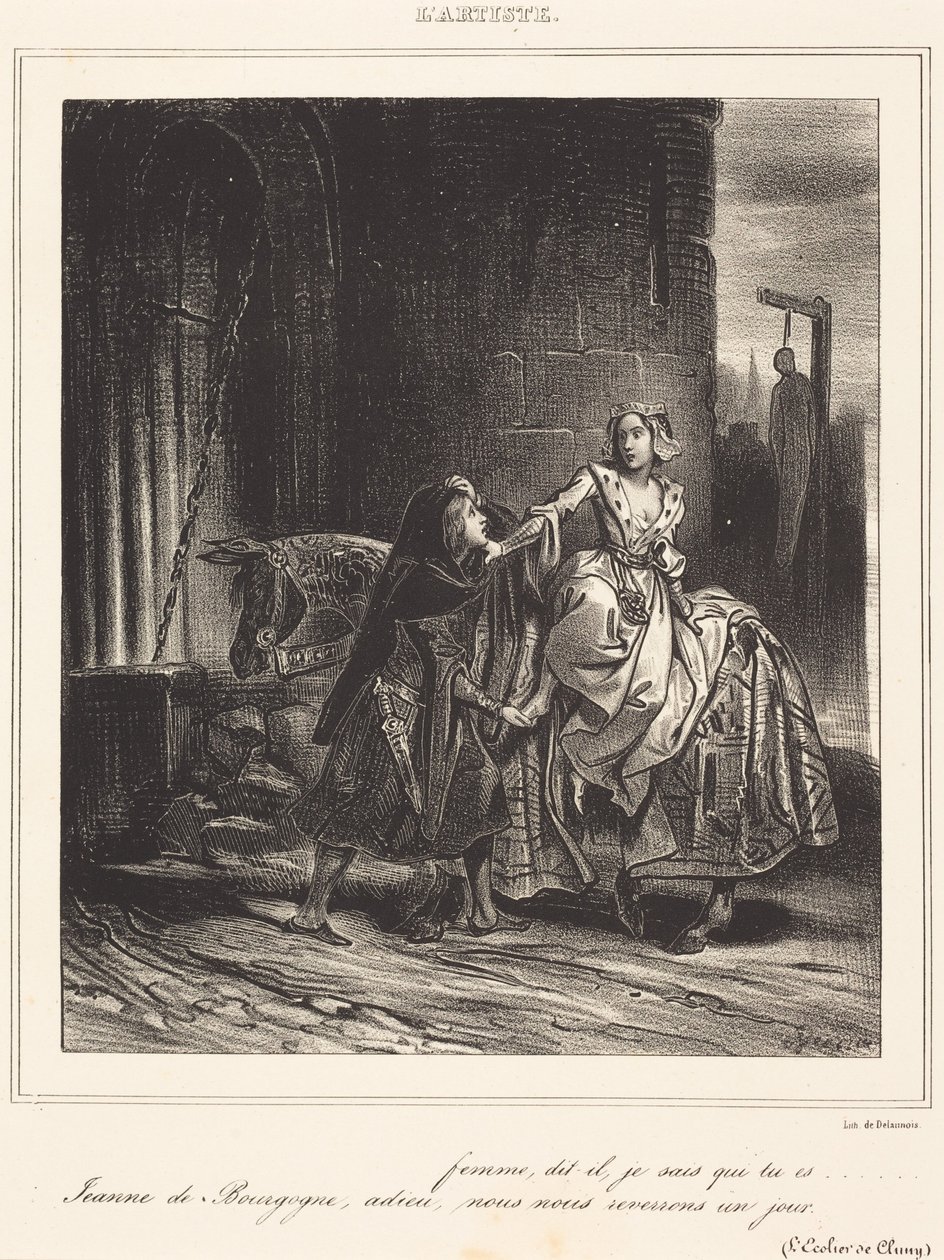 Jeanne van Bourgondië door Achille Devéria