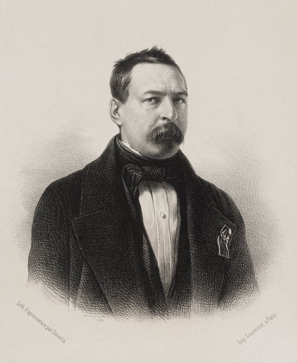Nationale Assemblee, galerij van volksvertegenwoordigers - Toussaint Bravard door Achille Devéria