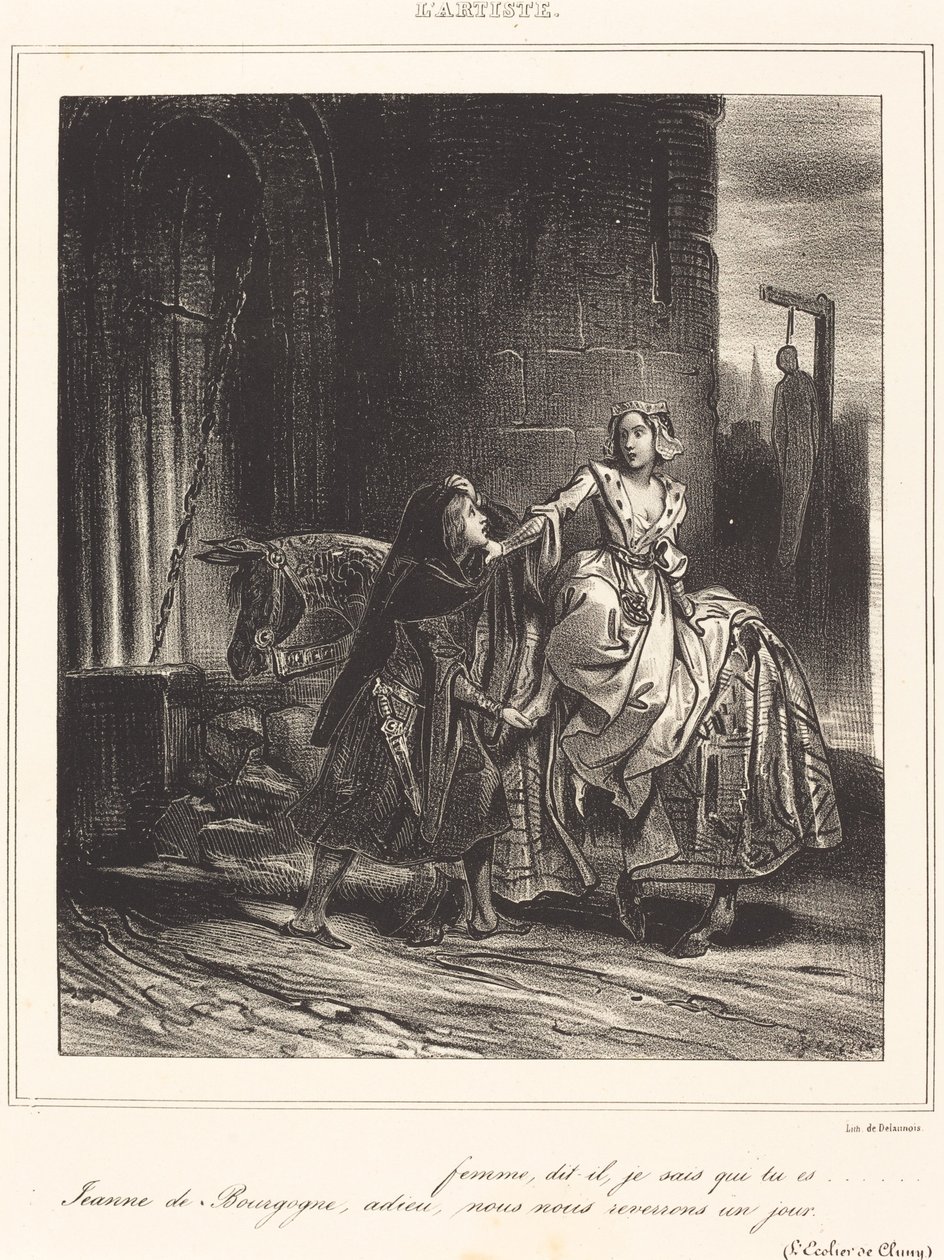 Jeanne van Bourgondië door Achille Devéria