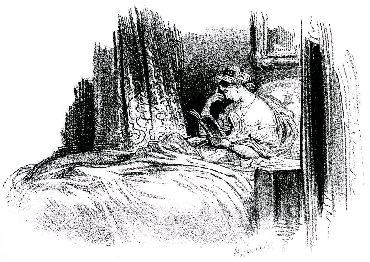 Madame Bovary voor de roman van Gustave Flaubert door Achille Devéria