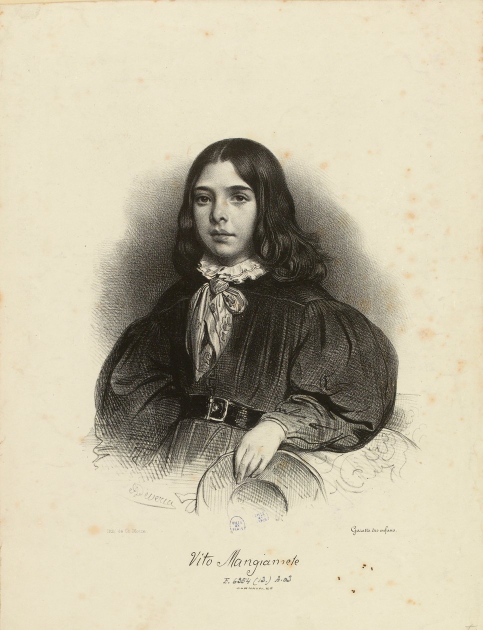 Portret van Vito Mangiamele door Achille Devéria