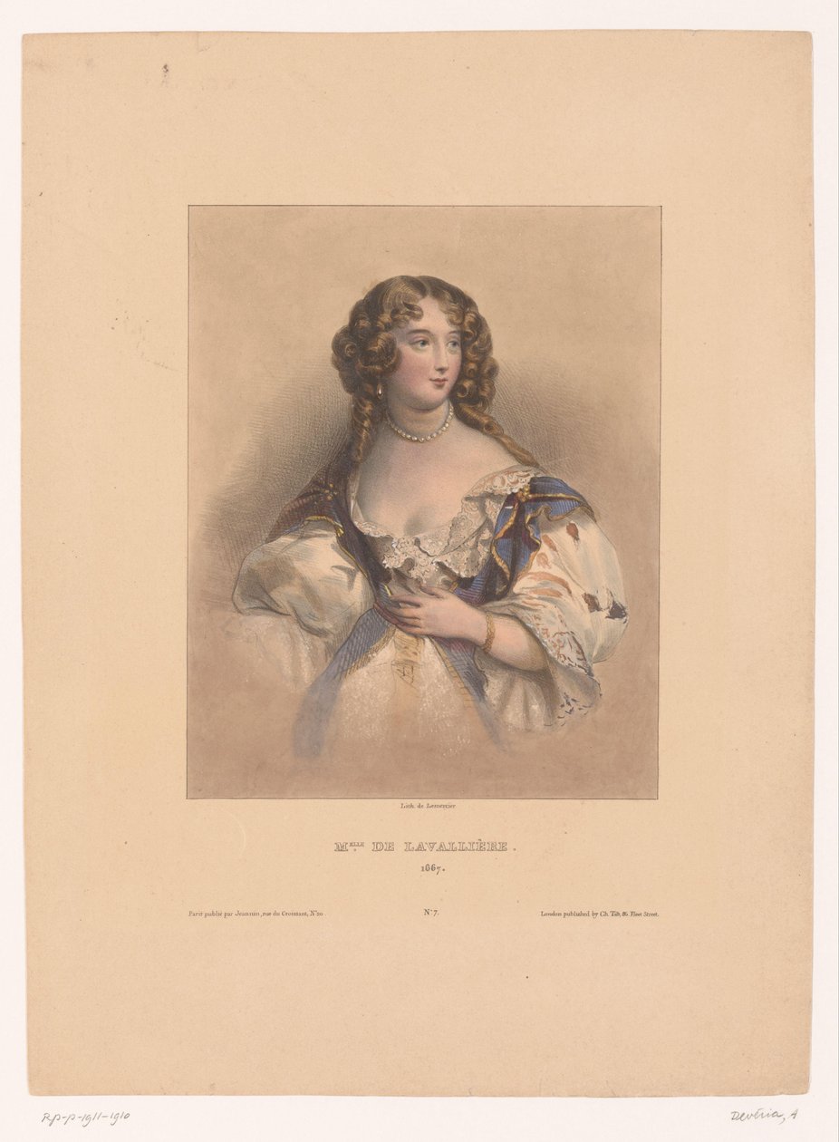 Portret van Louise de La Vallière door Achille Devéria