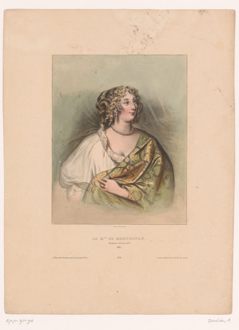 Portret van Madame de Montespan door Achille Devéria