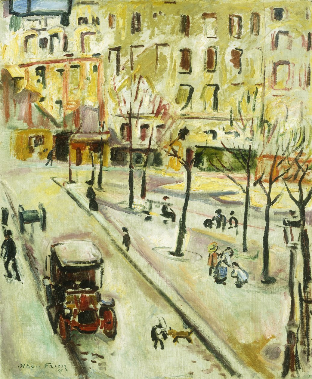 Parijs Straatscène door Achille Emile Othon Friesz
