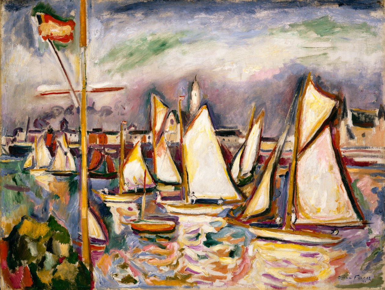 De Regatta in Antwerpen door Achille Emile Othon Friesz