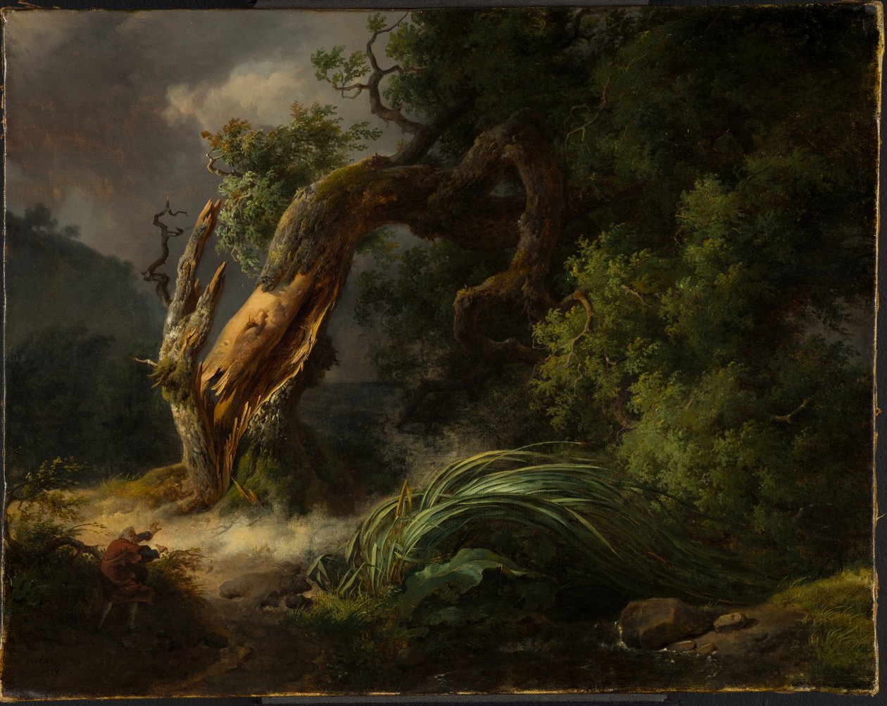 De eik en het riet door Achille Etna Michallon
