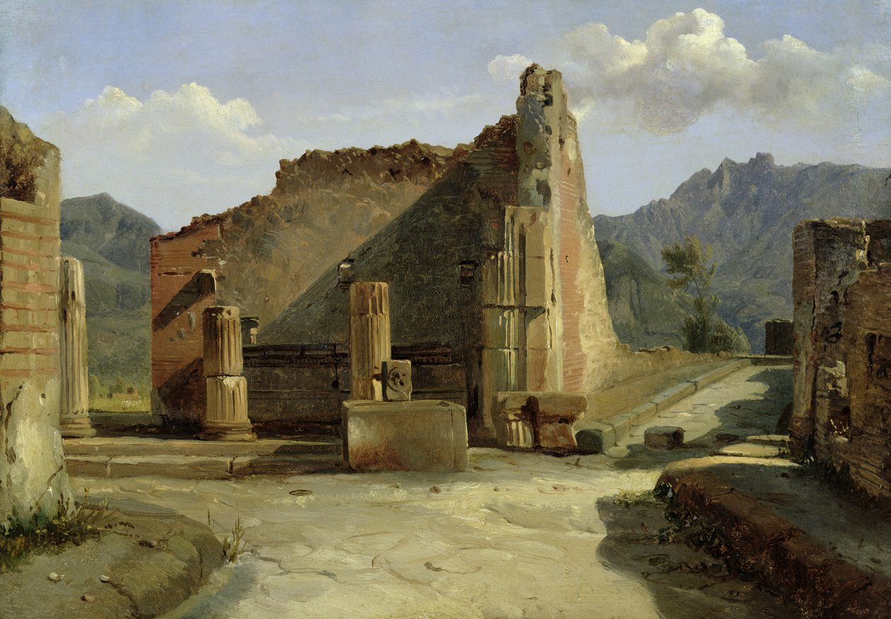 Het Forum van Pompeii door Achille Etna Michallon