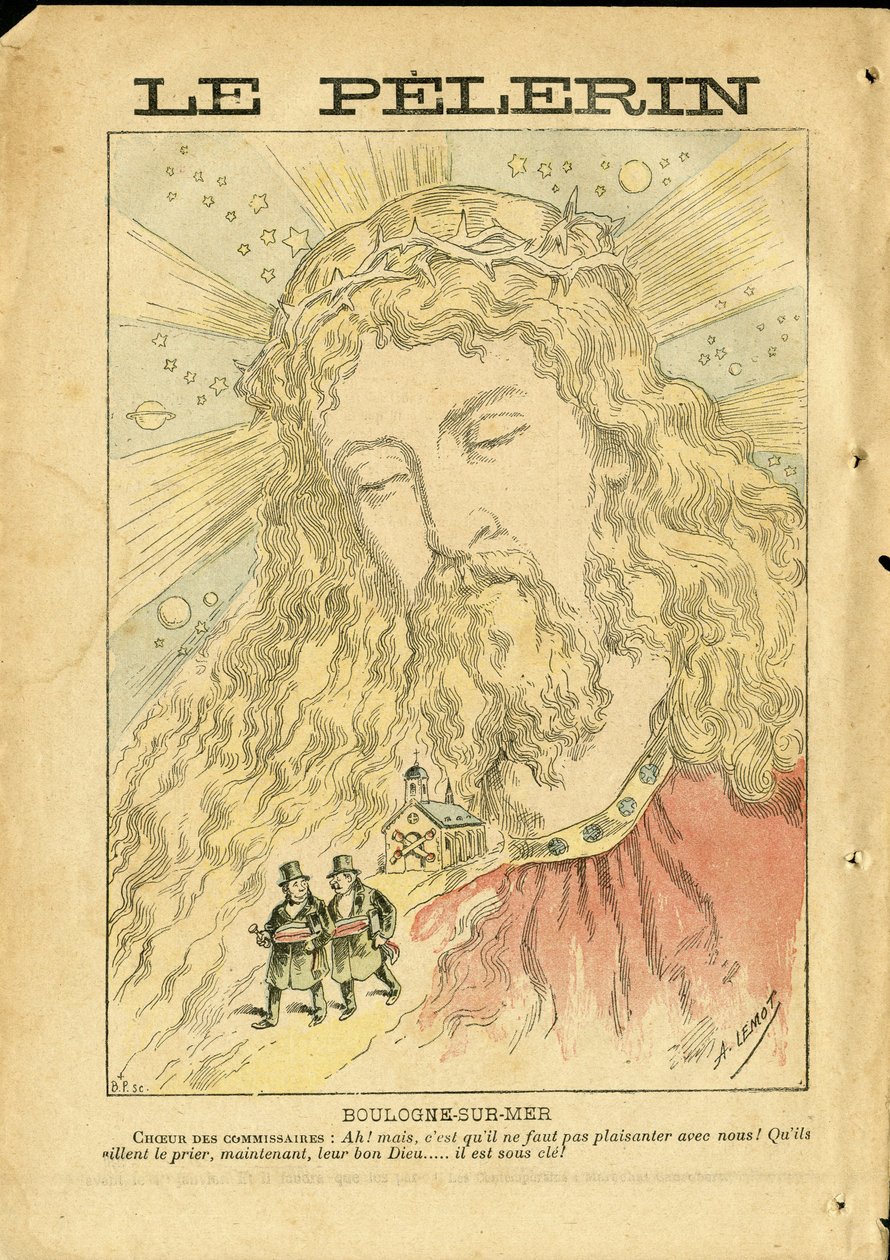 Illustratie van Achille Lemot (1846-1909) in Le Pelerin door Achille Lemot