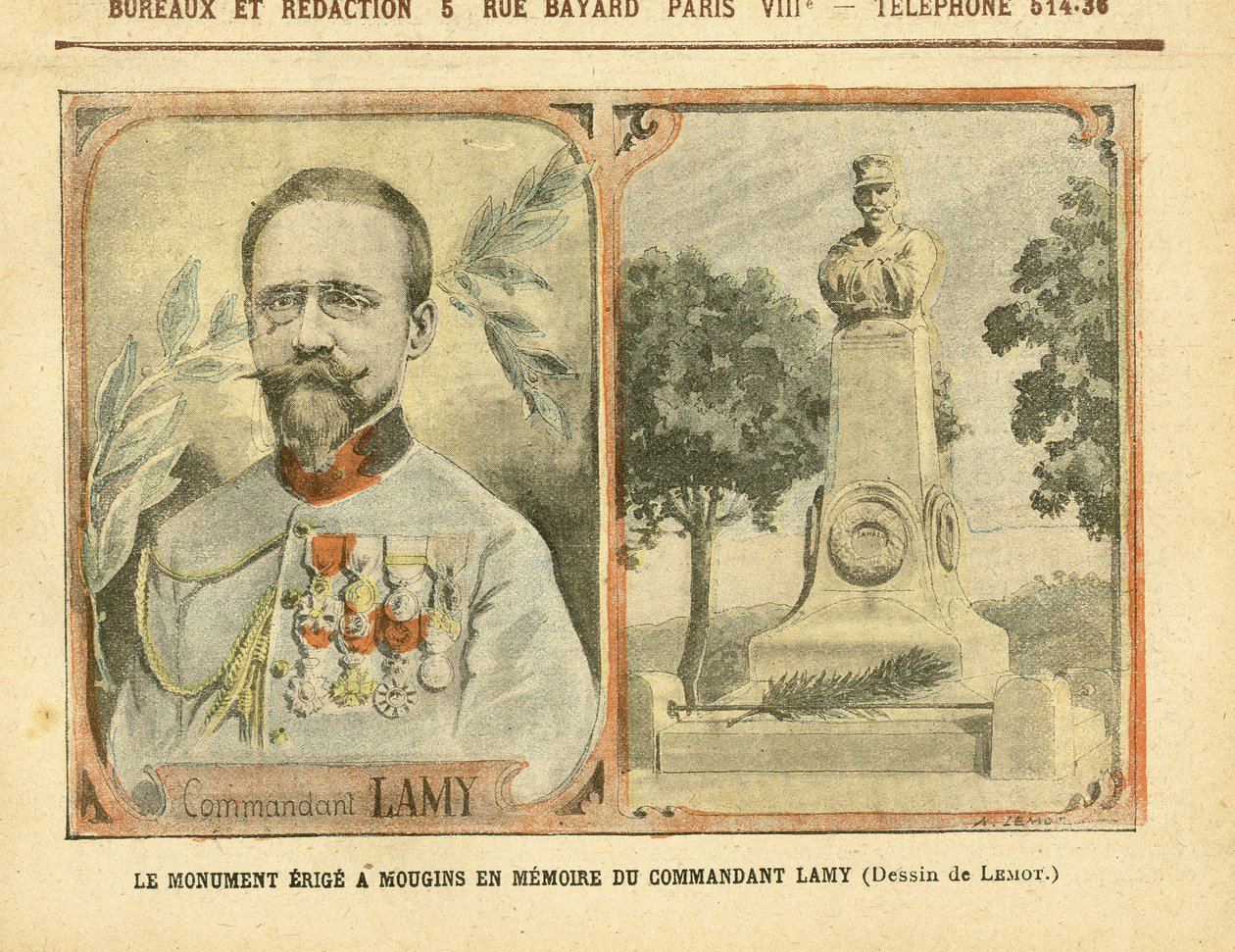 Illustratie in Le Pelerin door Achille Lemot