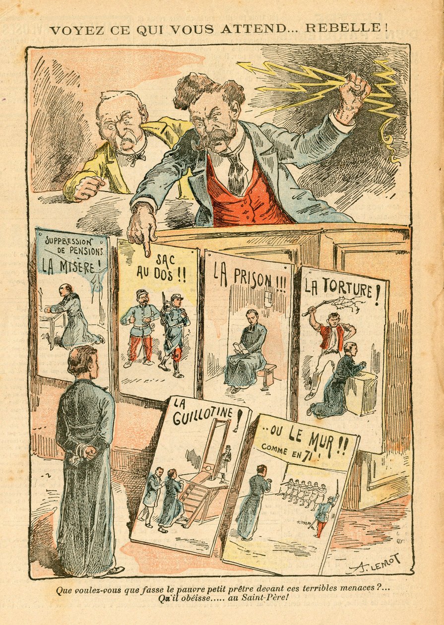 Le Pelerin, Satirisch in kleuren door Achille Lemot