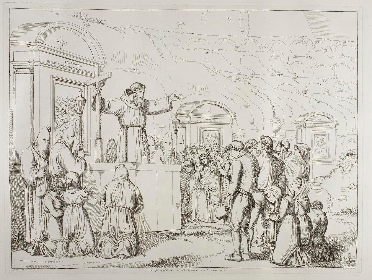 De vrijdagpreek in het Colosseum door Achille Pinelli