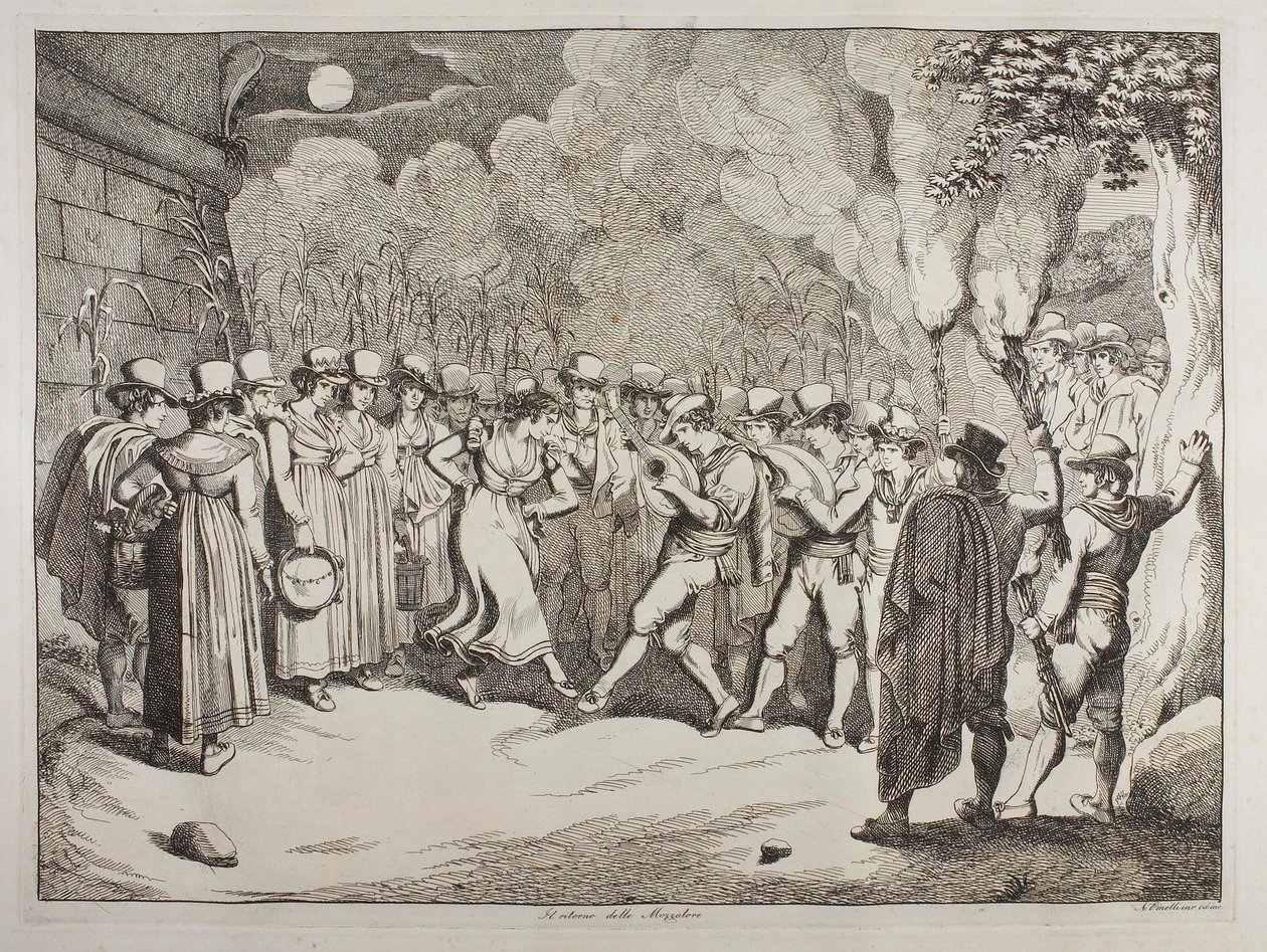 De terugkeer van de morraspeler door Achille Pinelli