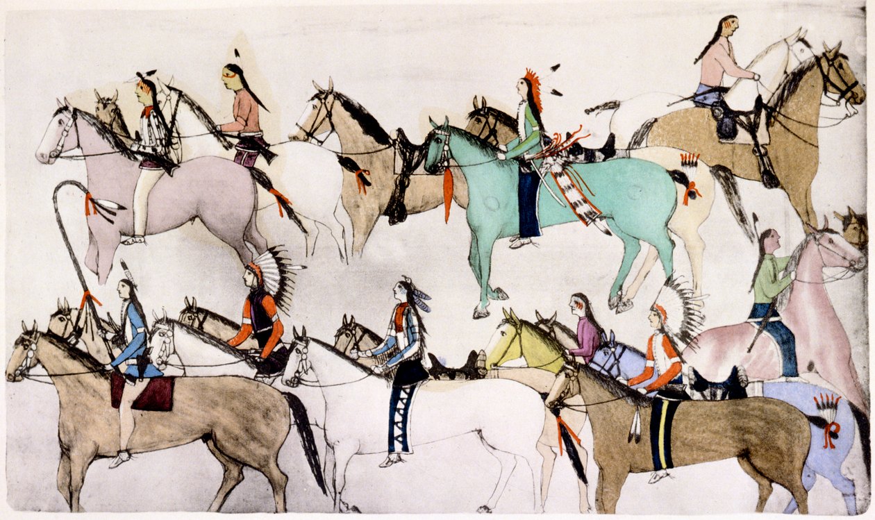Sioux krijgers bij 