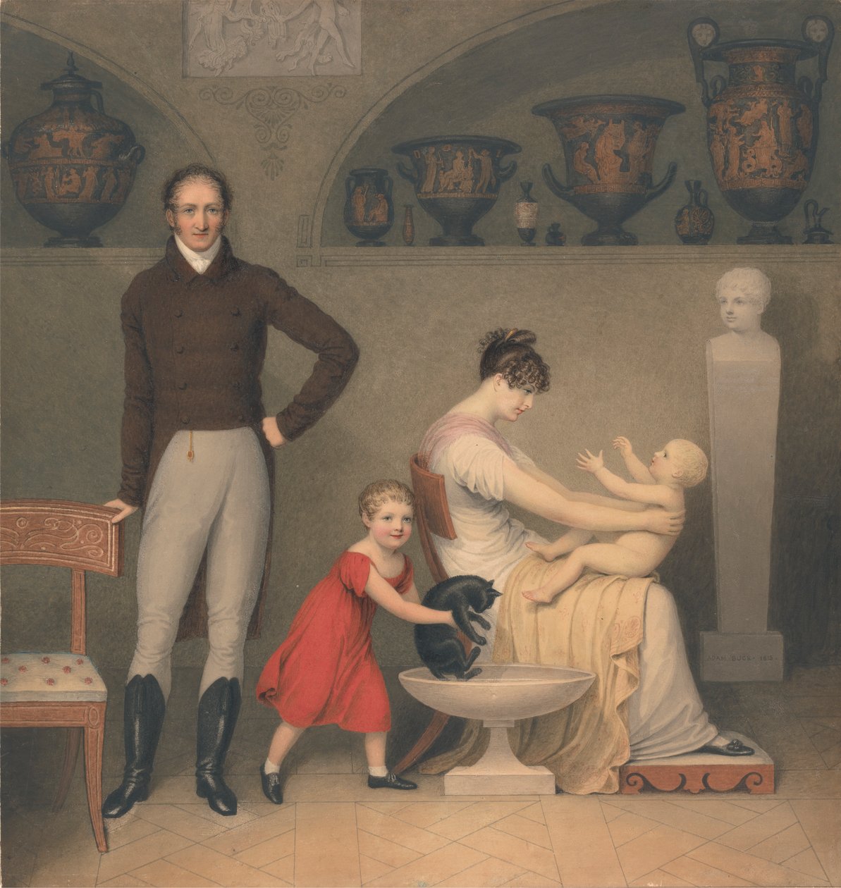 De kunstenaar en zijn familie door Adam Buck