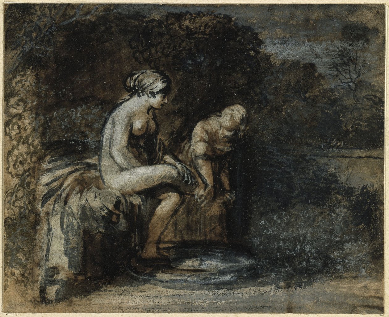 Bathseba in bad door Adam Elsheimer