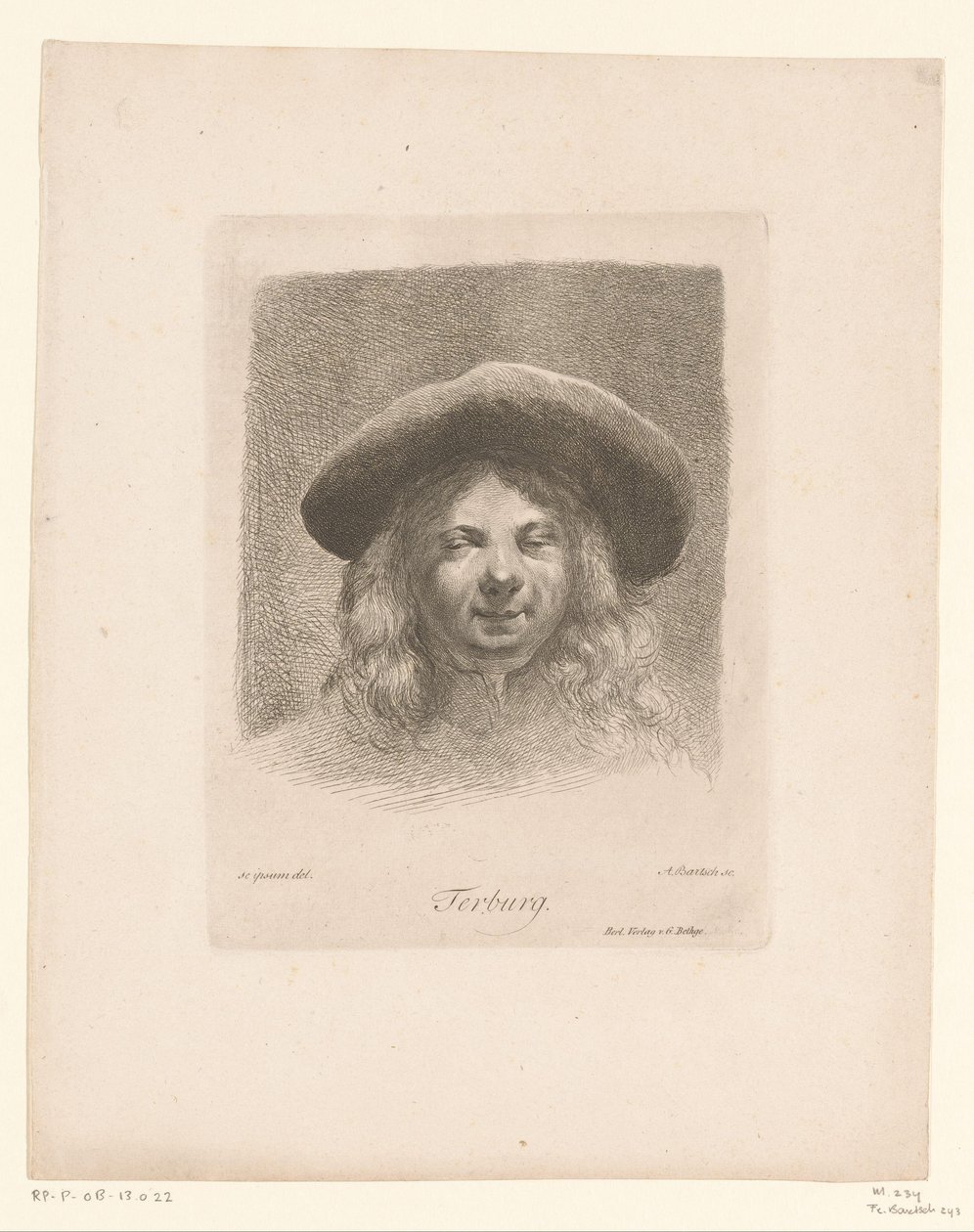 Portret van Moses ter Borch door Adam von Bartsch