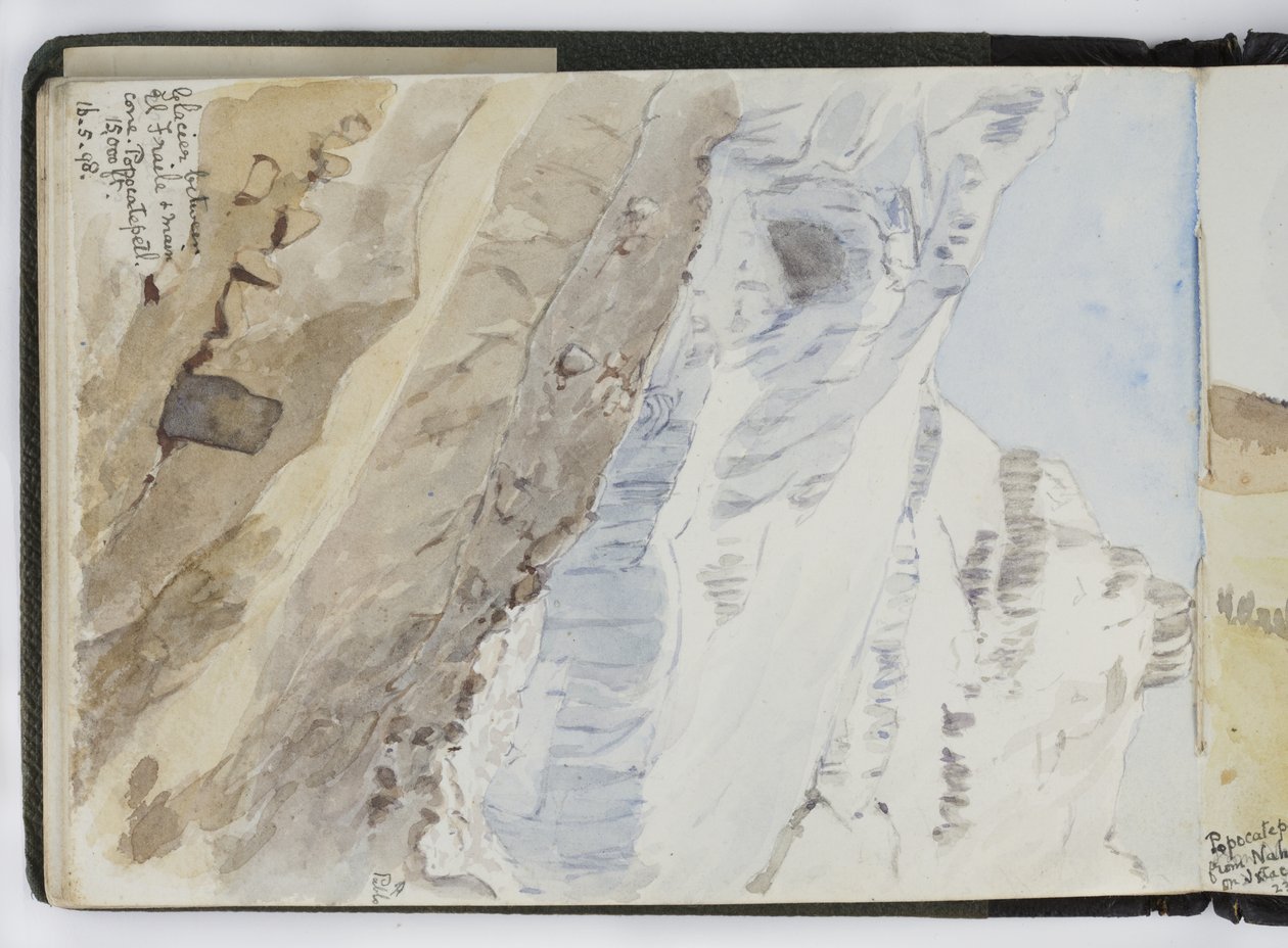 Schetsboek van aquarellen, tekeningen en notities, Mexico, 1896-1898 door Adela Breton