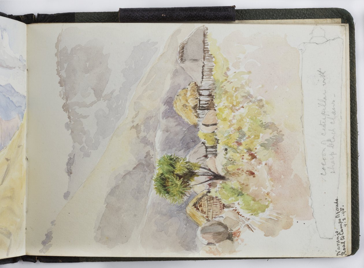 Schetsboek van aquarellen, tekeningen en notities, Mexico, 1896-1898 door Adela Breton