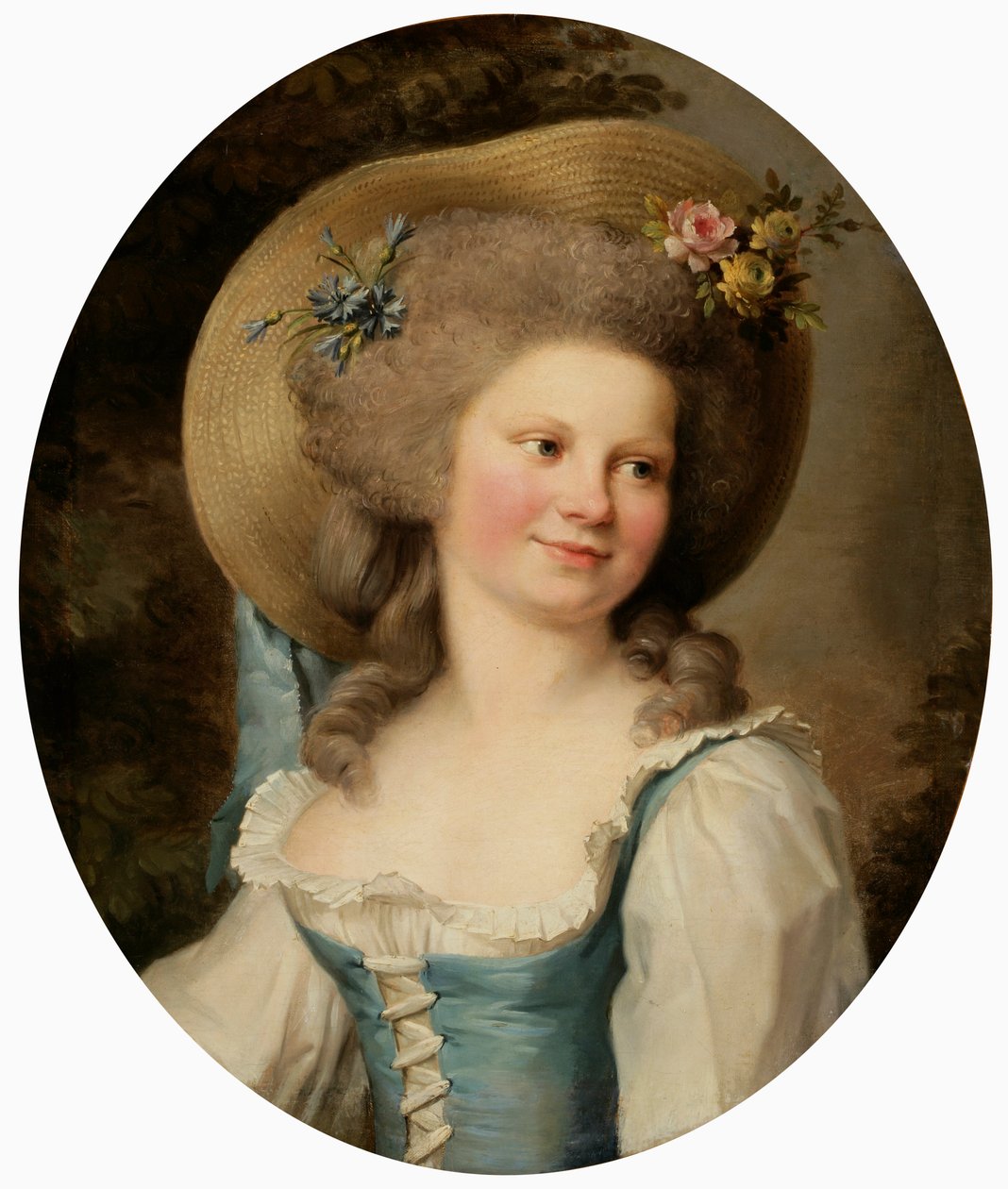 Madame Dugazon 1755-1821 als Babet in de komedie Blaise et Babet, ou la Suite des trois fermiers door Adelaide Labille Guiard
