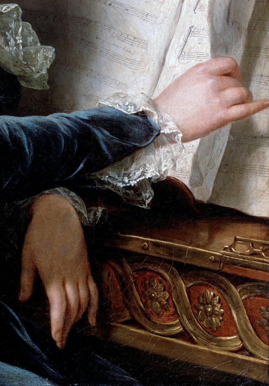 De gravin de Selve maakt muziek (detail), 1787 door Adelaide Labille Guiard