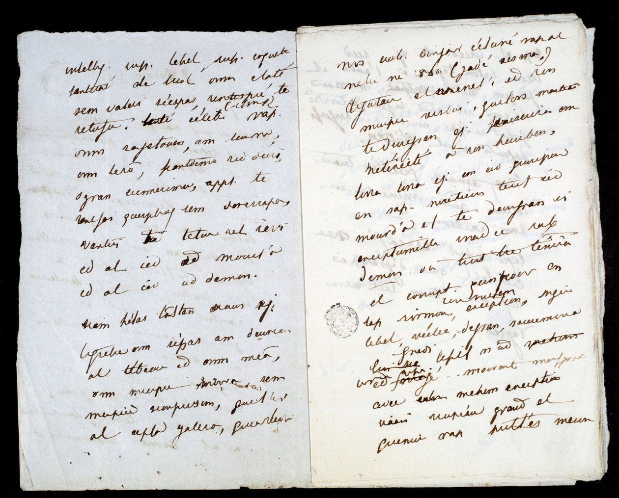 Handschrift van Adèle Hugo door Adele Hugo