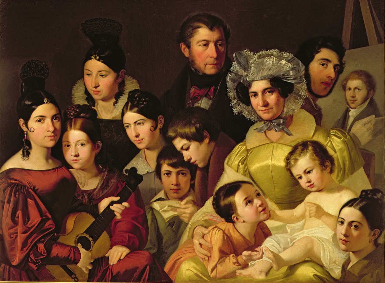 De familie Malatesta, 1835 door Adeodato Malatesta or Malatesti