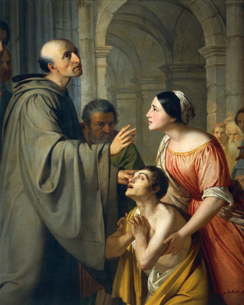 St. Mauro Abt geeft een jonge blinde man het zicht terug door Adeodato Malatesta or Malatesti