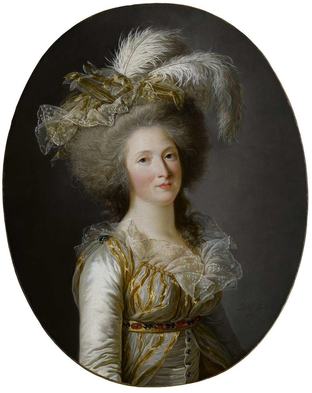 Frans: Elisabeth-Philippe-Marie-Hélène de France, dite Madame Elisabeth-Philippe-Marie-Hélène van Frankrijk, bekend als Madame Elisabeth (1764-1794) door Adelaide Labille Guiard