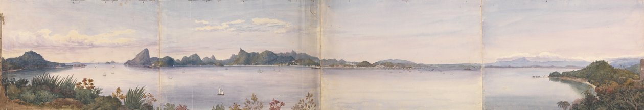 Panorama van Rio de Janeiro, Brazilië door Admiral Sir Edward Gennys Fanshawe
