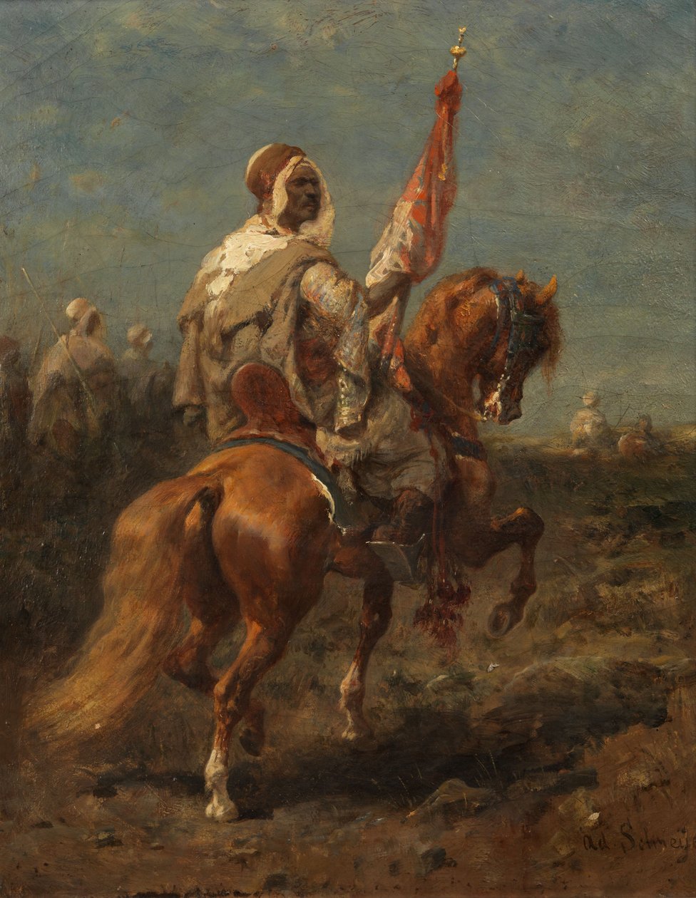 Arabische ruiter door Adolf Schreyer