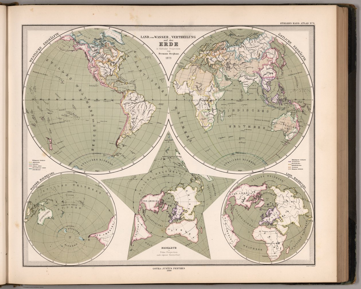 Handatlas over alle delen van de aarde en de wereldstructuur (2761016) door Adolf Stieler