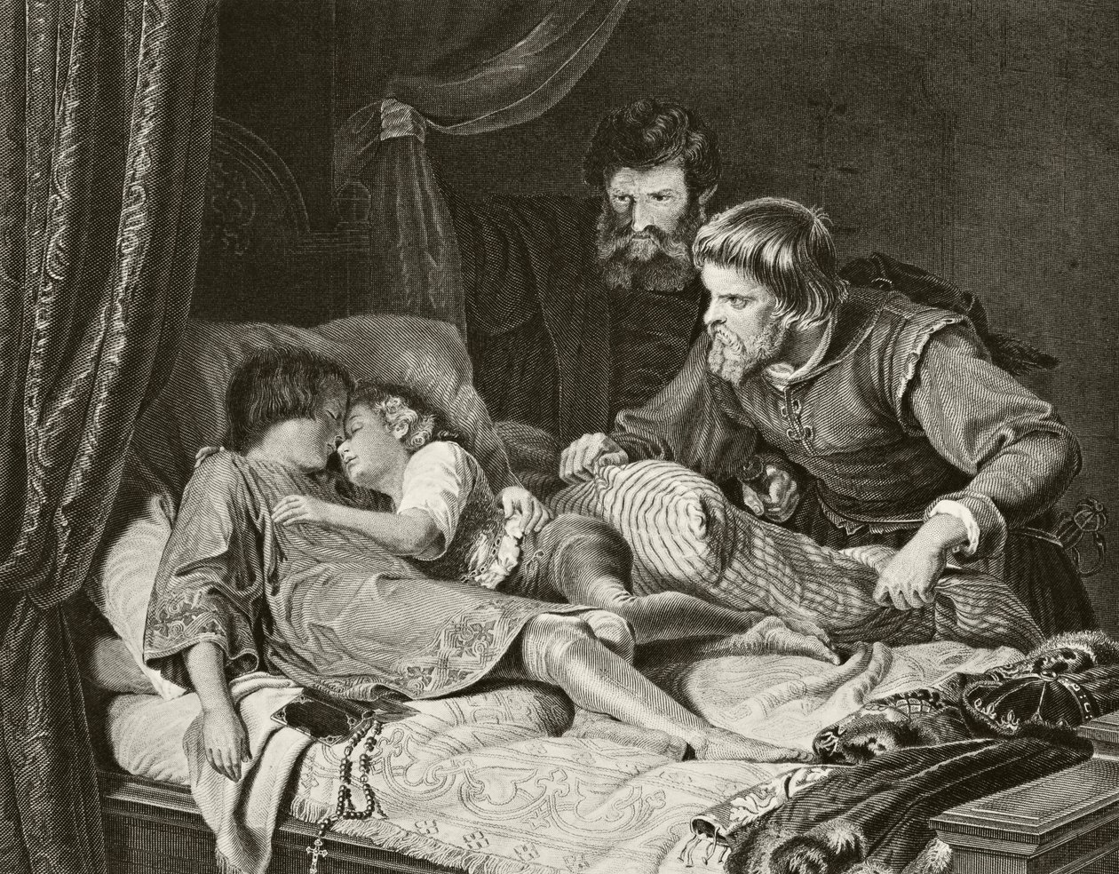 De moord op de prinsen Edward en Richard in de Tower of London, uit 