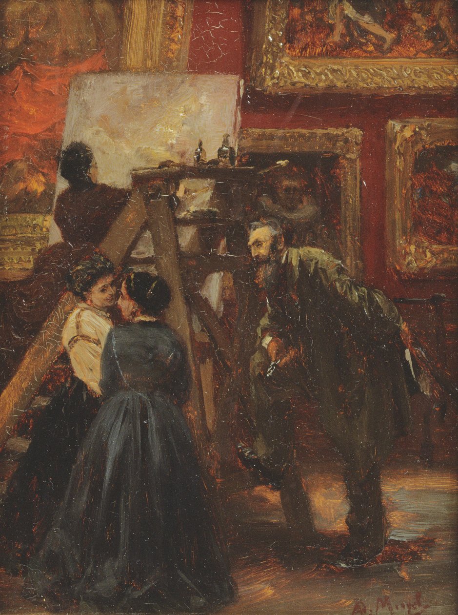 In het Louvre, 1867 door Adolph Menzel