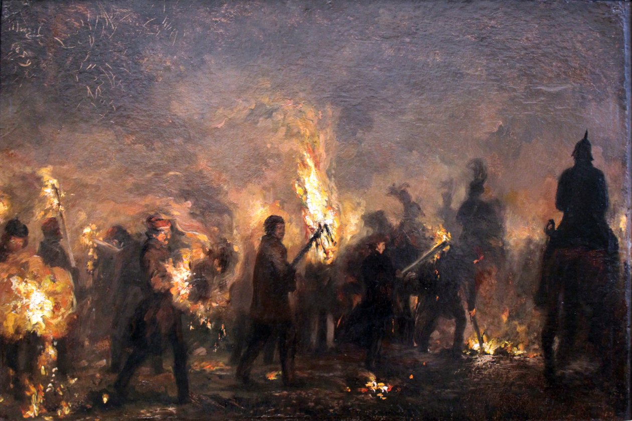 Studentenfakkeltocht door Adolph Menzel