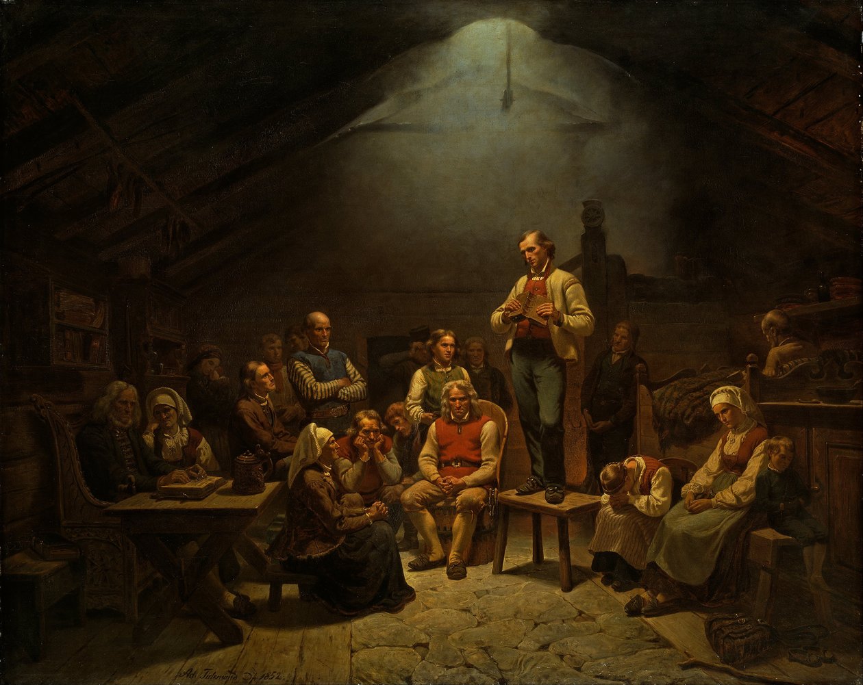 Laagkerkelijke devotie door Adolph Tidemand