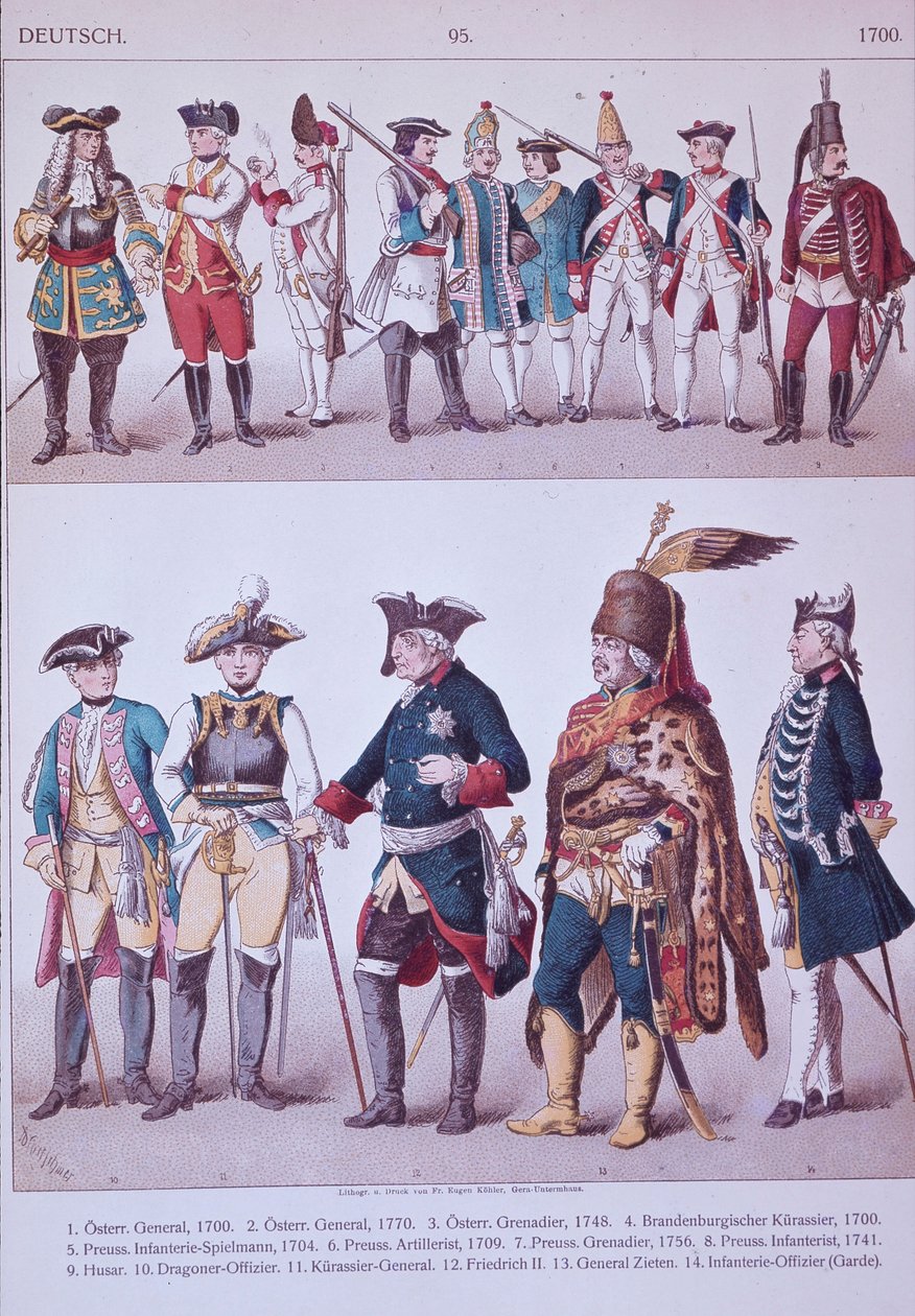 Pruisische grenadiers uit de tijd van Frederik de Grote door Adolph Menzel