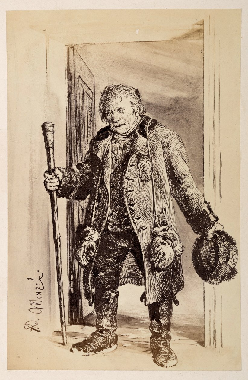 De baljuw, naar Heinrich von Kleist, „De gebroken kruik“ door Adolph Menzel