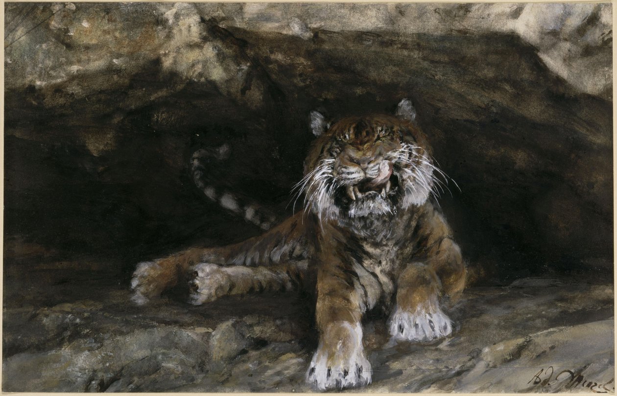 De tijger. Uit het „Kinderalbum“ door Adolph Menzel