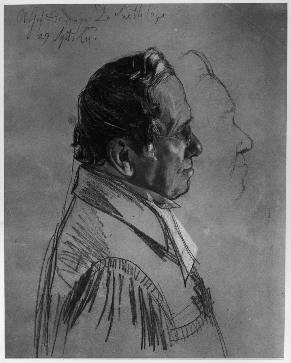 Dr. Karl Wilhelm Moritz Snethlage. Studie voor het schilderij „Kroning van Wilhelm I in Königsberg” door Adolph Menzel