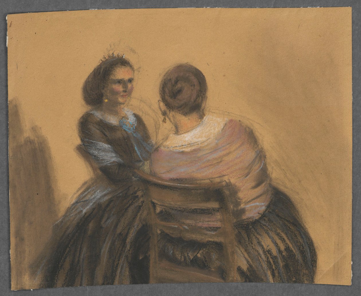 Twee vrouwen door Adolph Menzel