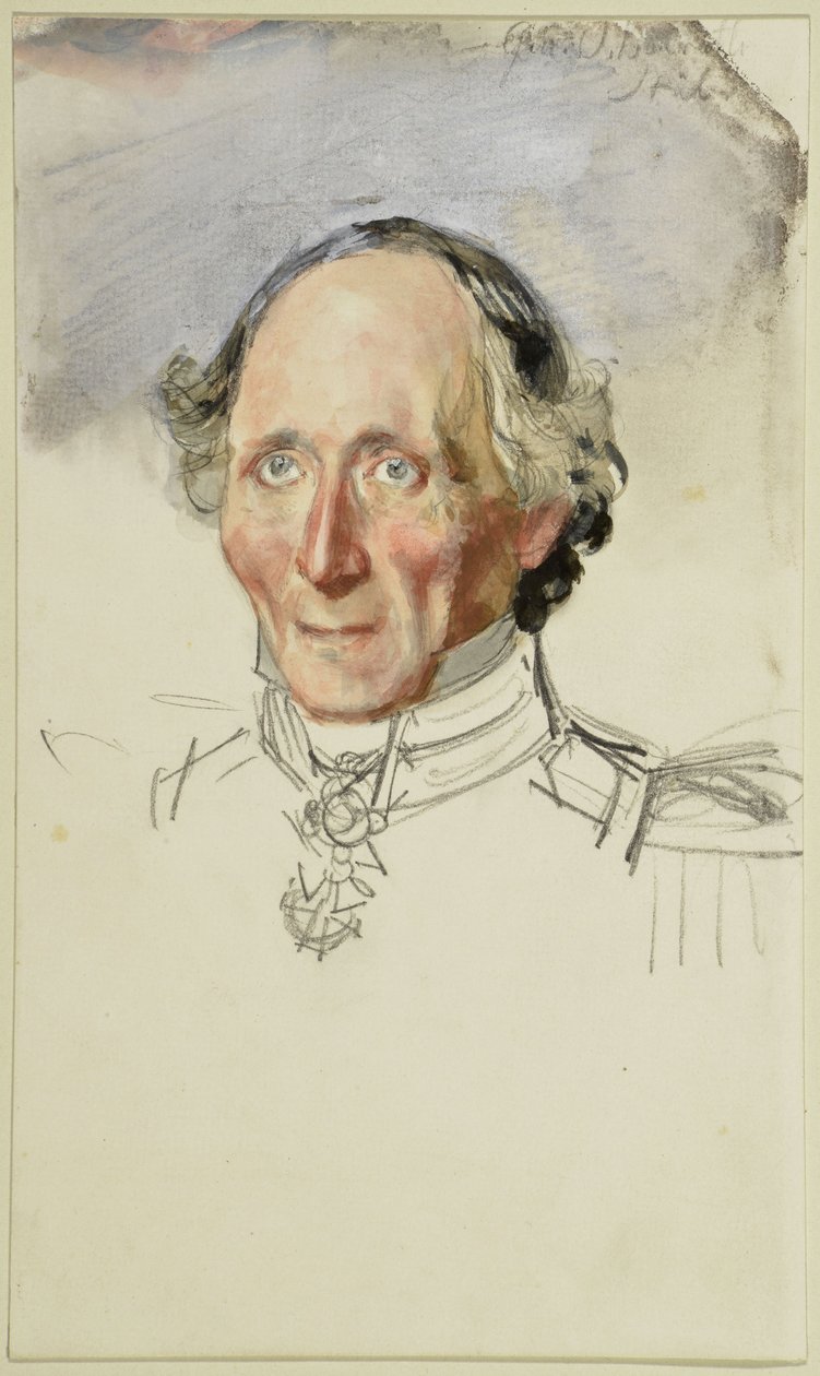 Friedrich August Stüler. Studie naar het schilderij „De kroning van Wilhelm I in Königsberg“ door Adolph Menzel