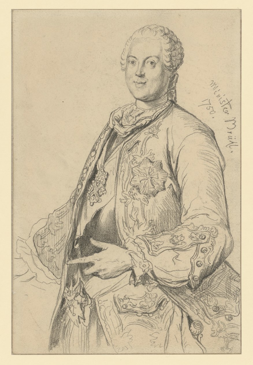 Graaf Heinrich von Brühl door Adolph Menzel