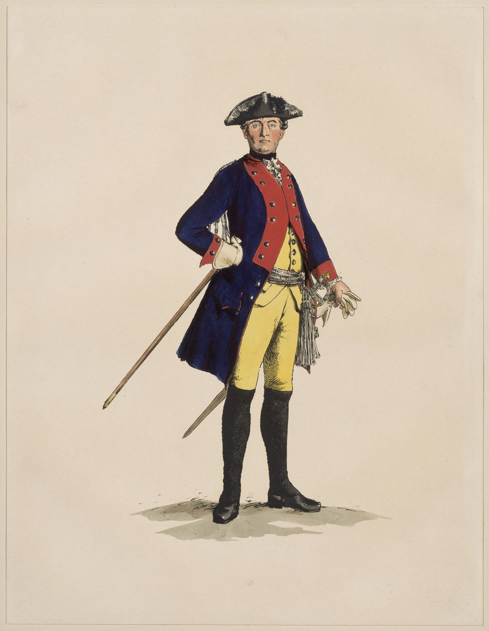 Infanterieofficier van het RzF [14 of 34] door Adolph Menzel