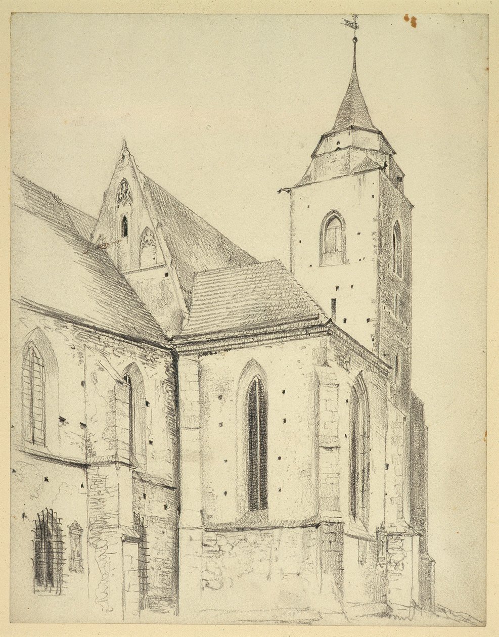 Katholieke parochiekerk Sint-Maarten in Jauer door Adolph Menzel