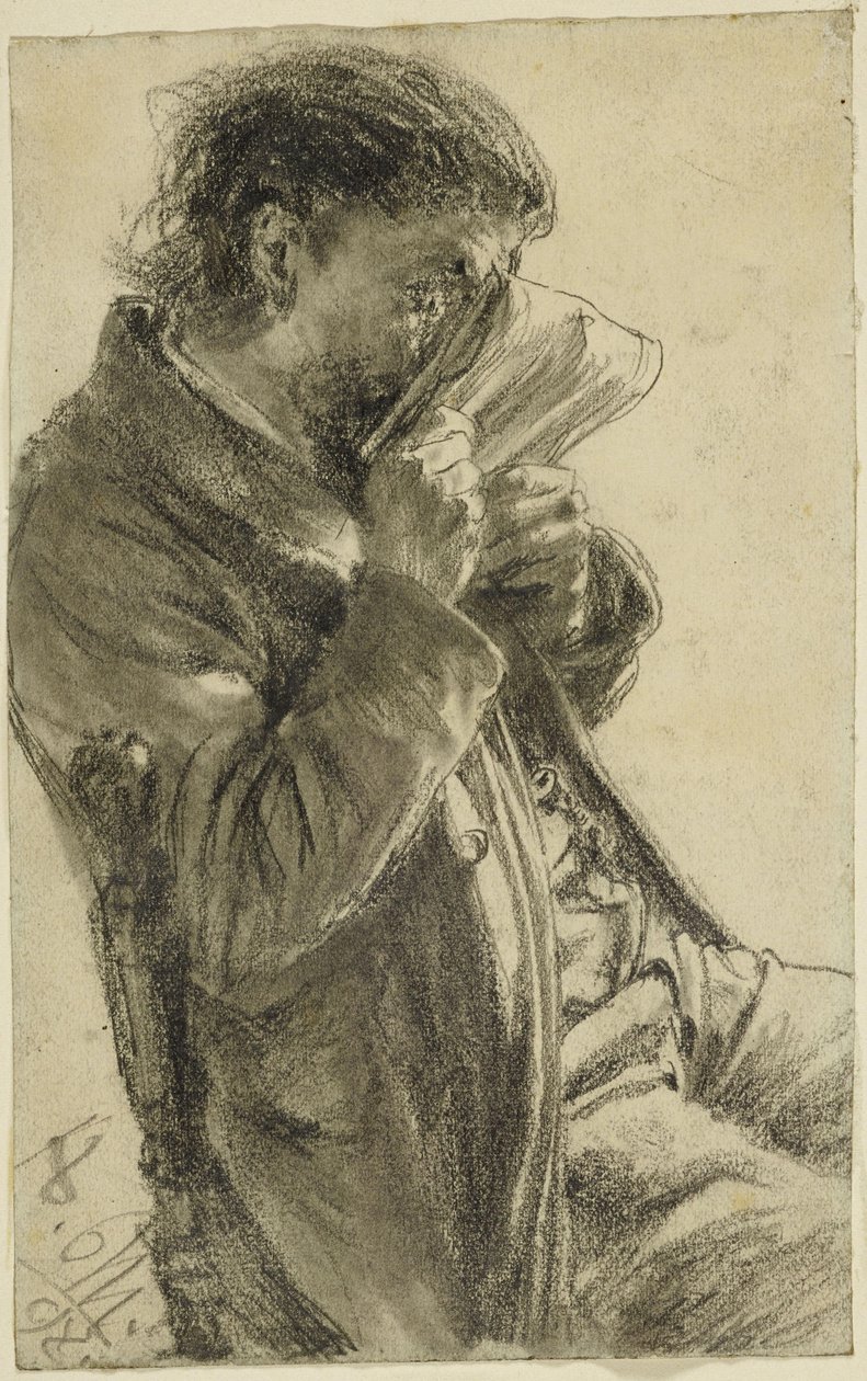 Lezer, man door Adolph Menzel