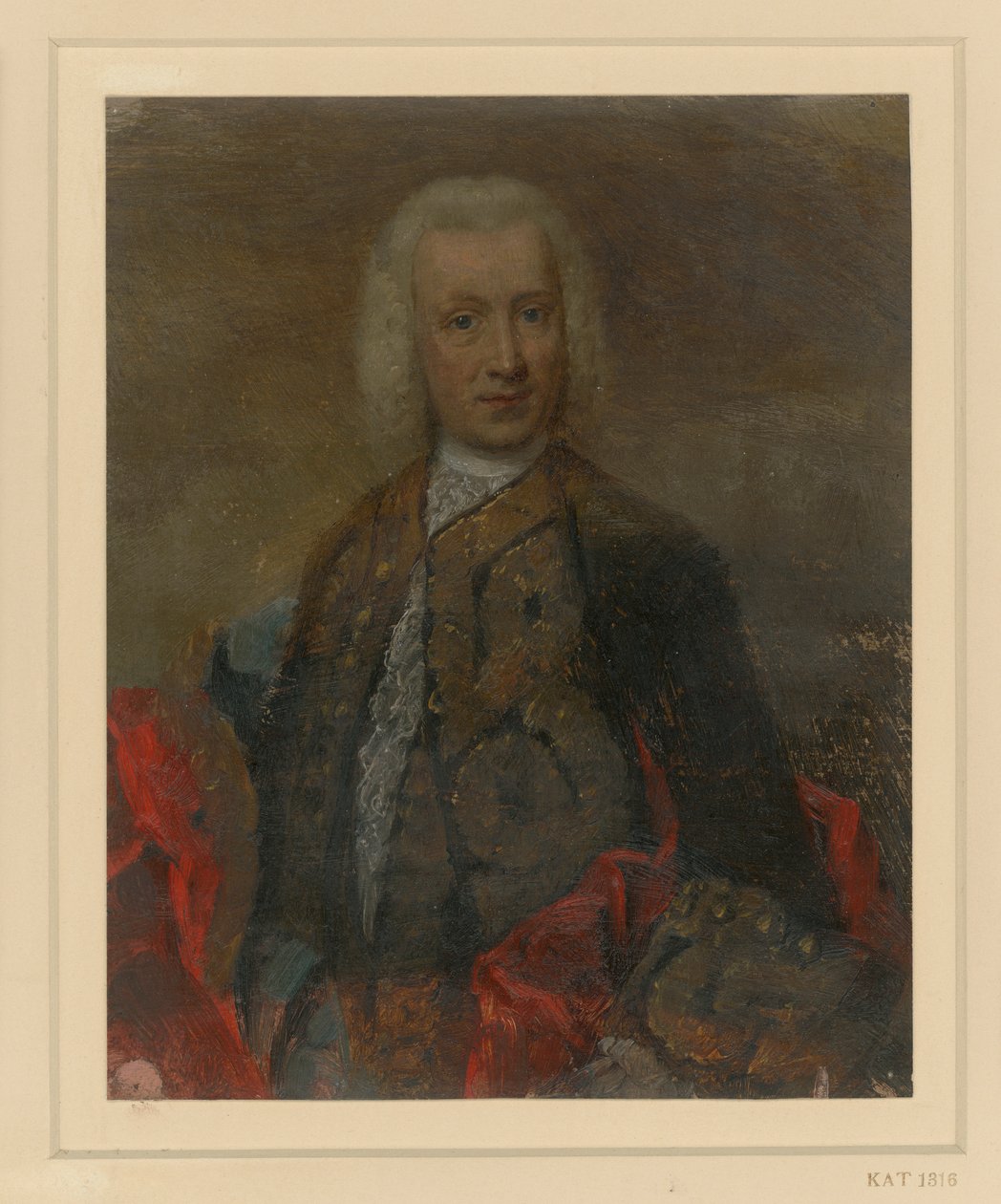 Mannelijk portret in hofkostuum uit de tijd van Frederik II door Adolph Menzel