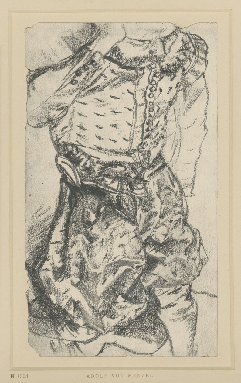 Model in het ceremoniële gewaad van keurvorst Johann Georg I van Saksen, Historisch Museum, Dresden door Adolph Menzel