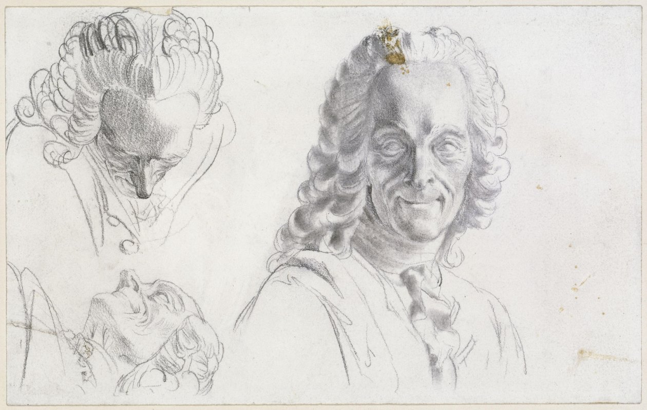 Studie van Voltaire door Adolph Menzel