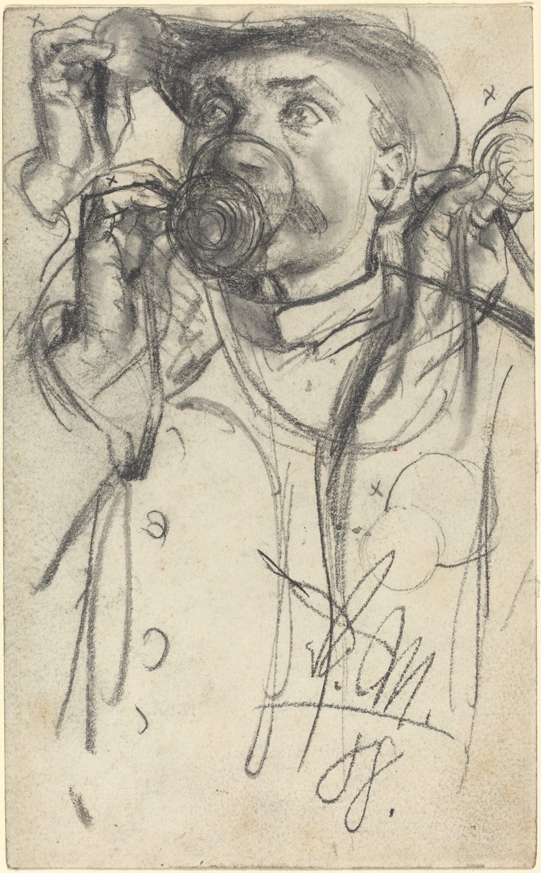 Studies van een man die drinkt door Adolph Menzel
